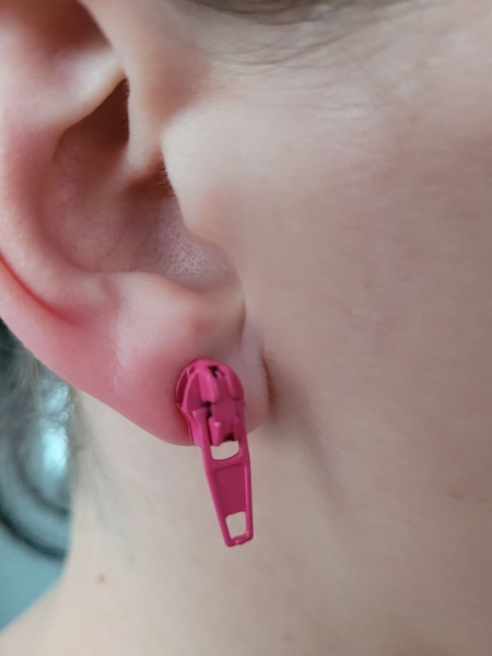 Reißverschluss Ohrstecker Zipper Reissverschluss